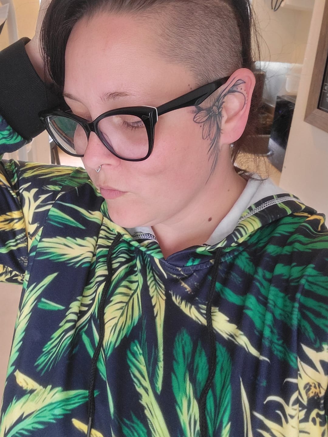 Customer photo review of Big Buds Hoodie Mini Dress