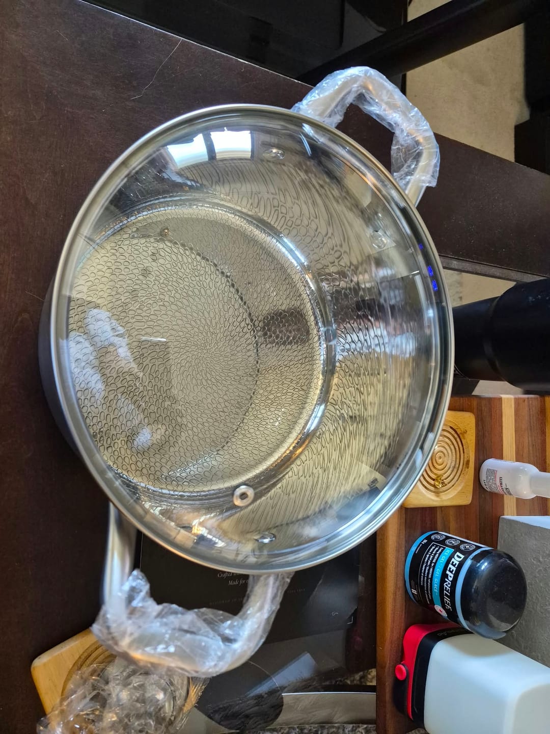 Customer photo review of Titanium Cooking Pot with Lid