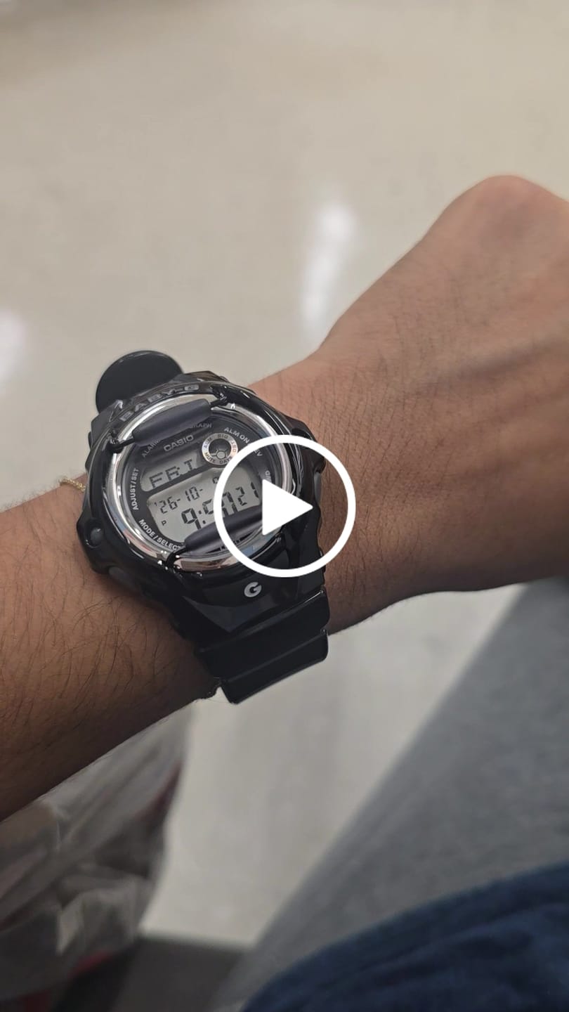 Customer video review of Casio Women's Watch - Baby-G Alarm Grey Digital Dial Black Resin Strap | BG169U-1