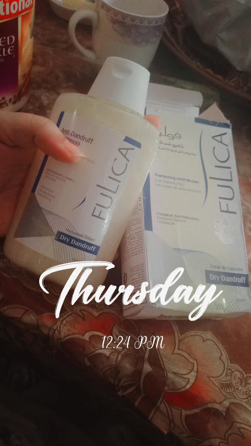 Customer photo review of Fulica Anti Dry Dandruff Shampoo 200mL