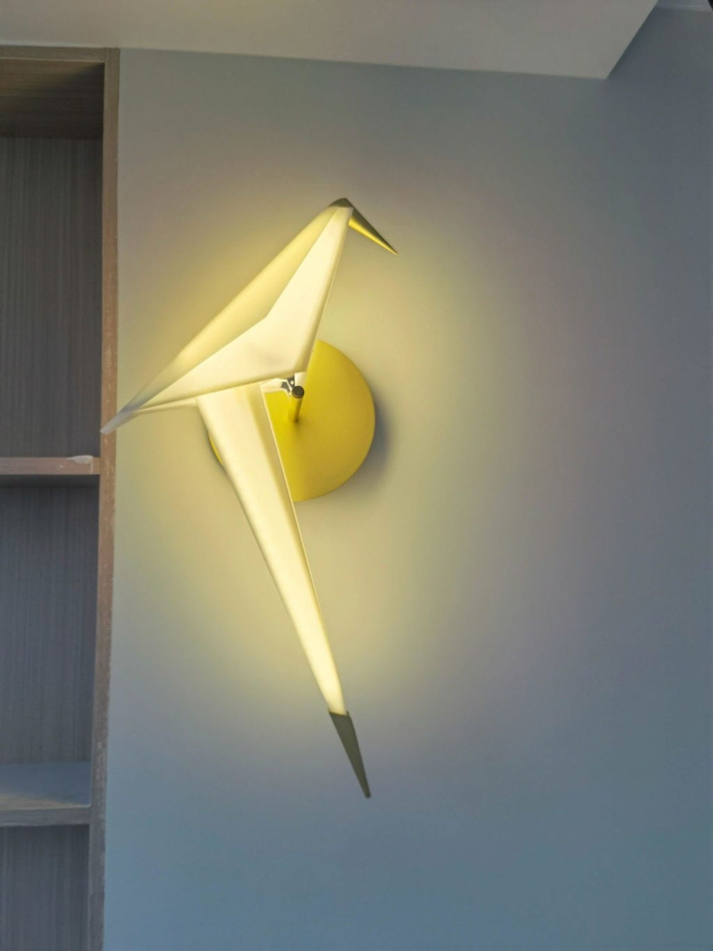 Customer photo review of Wall Light, Gold Bird Shaped Body, Wall Sconce, Integrated LED