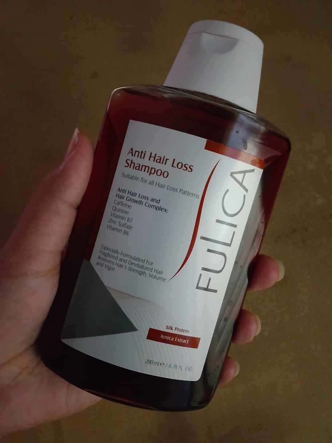 Customer photo review of Fulica Anti Hair Loss Shampoo 200mL