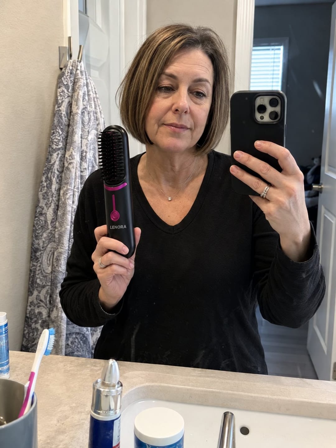 Customer photo review of Lenora Sladdlös Värmeborste