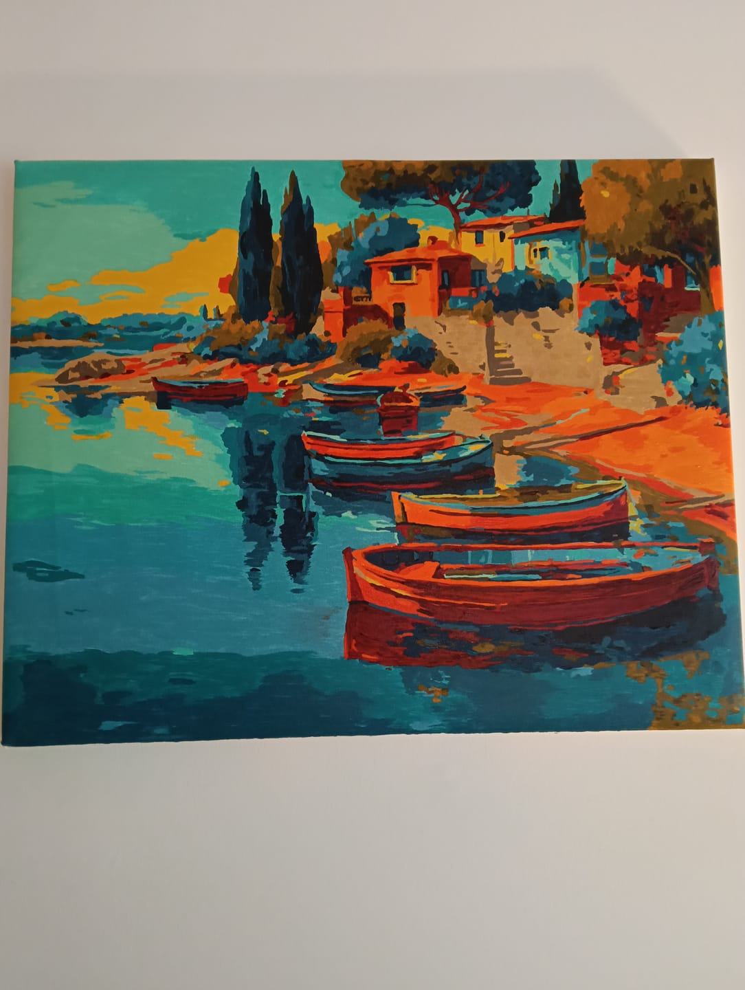 Customer photo review of Mediterranean Harbor | Paint by Number