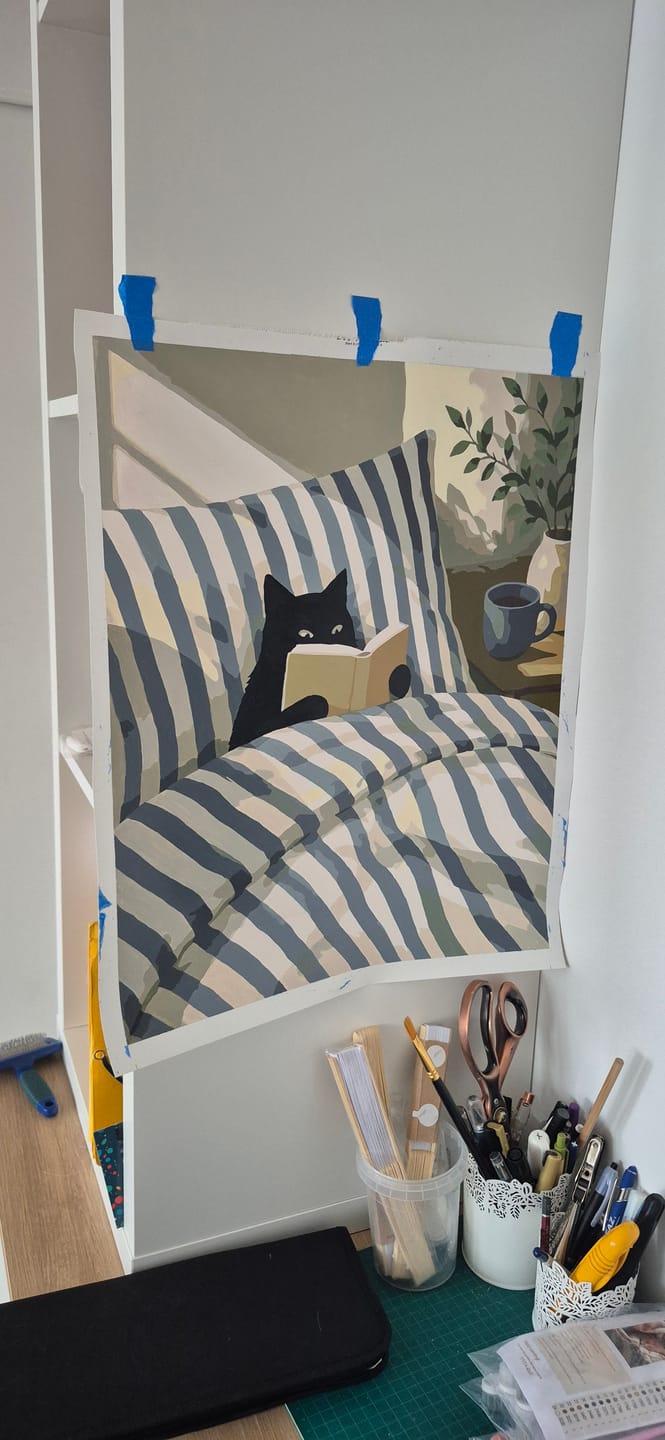 Customer photo review of One More Chapter | Paint by Number