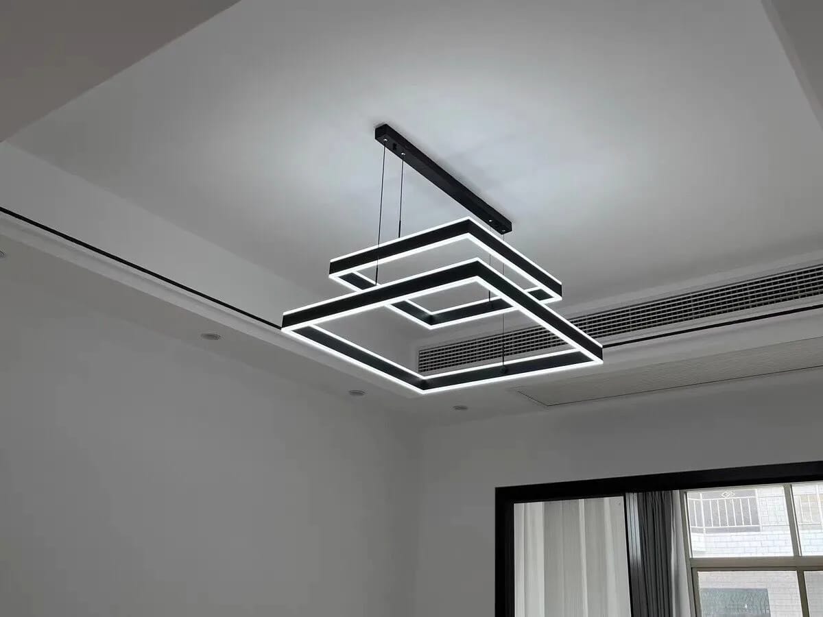 Customer photo review of Iron and Acrylic Chandelier, Integrated LED, 40–150 cm