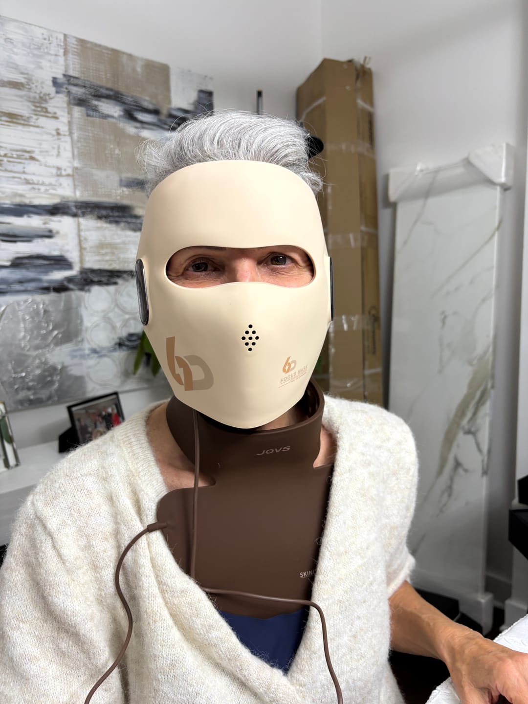 Customer photo review of JOVS 6D Laser & EMS Anti-Aging Therapy Mask