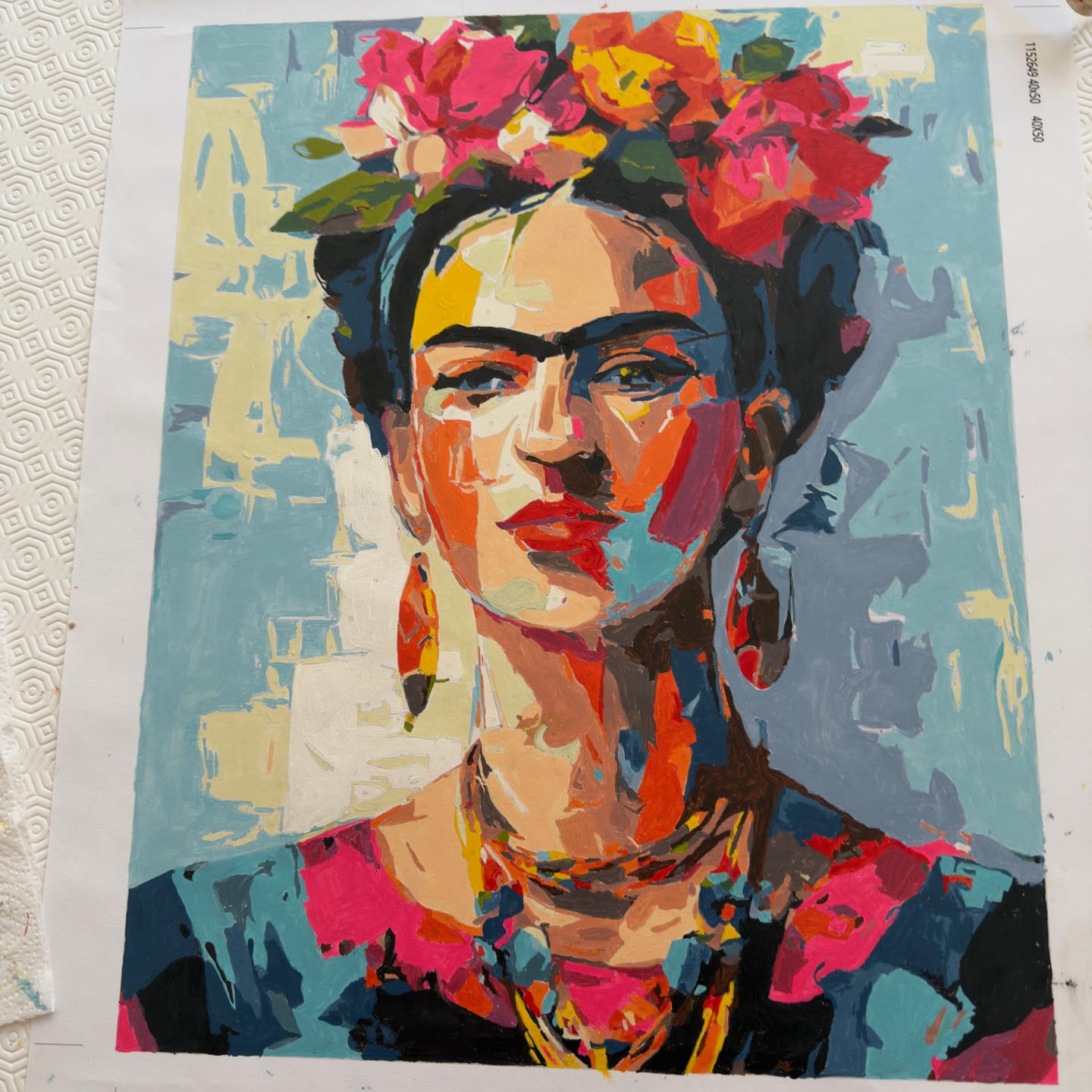 Customer photo review of Expressive Frida | Paint by Number