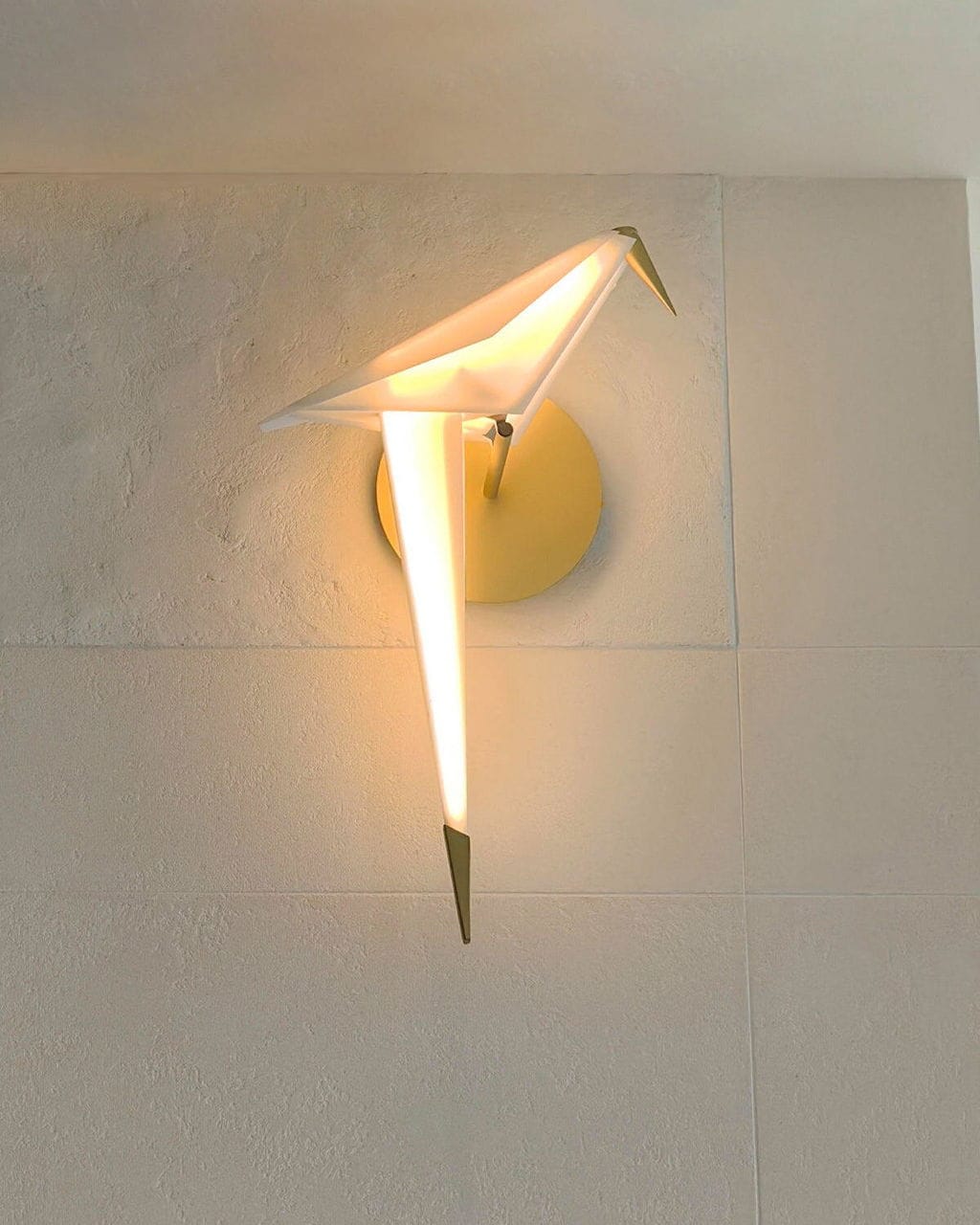 Customer photo review of Wall Light, Gold Bird Shaped Body, Wall Sconce, Integrated LED