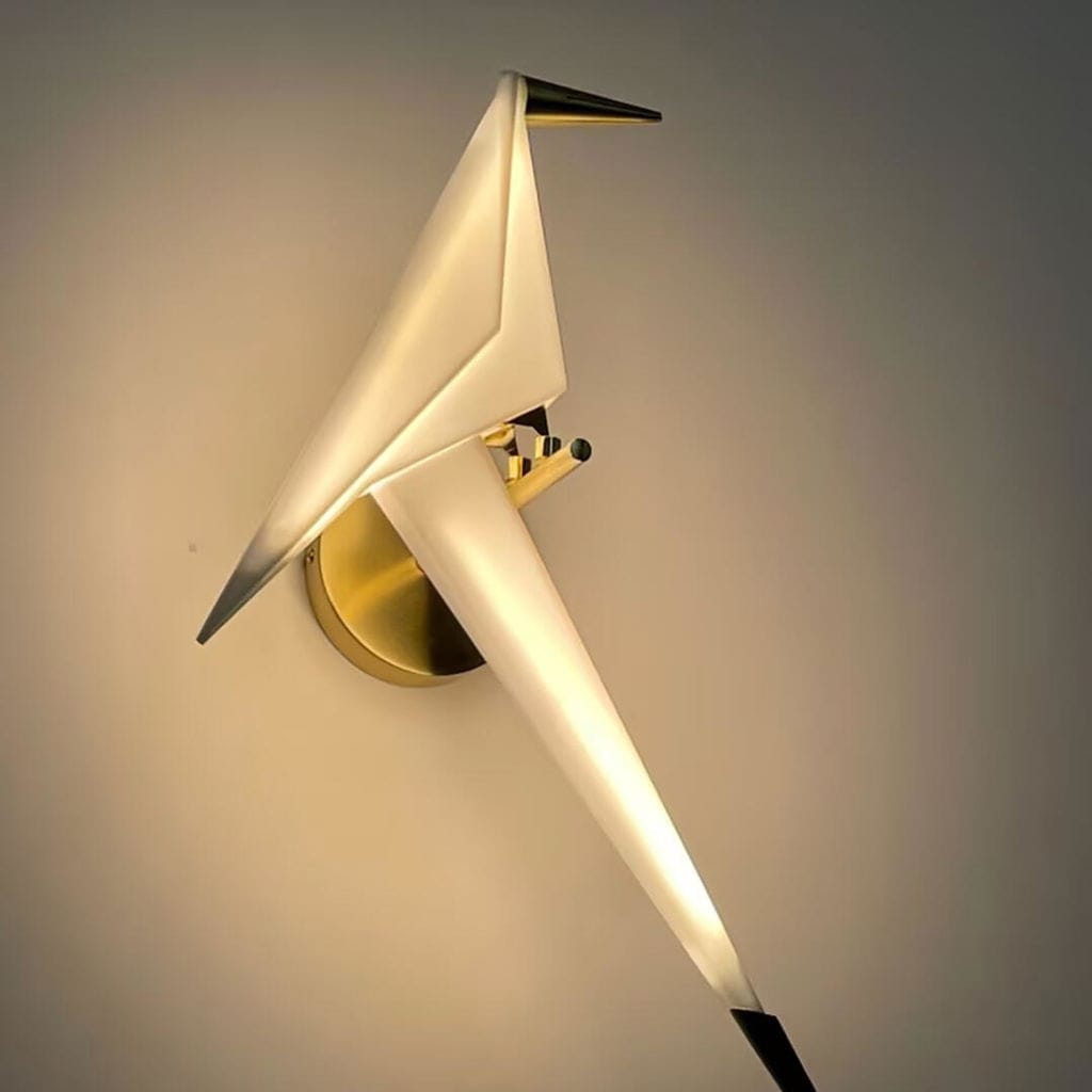 Customer photo review of Wall Light, Gold Bird Shaped Body, Wall Sconce, Integrated LED