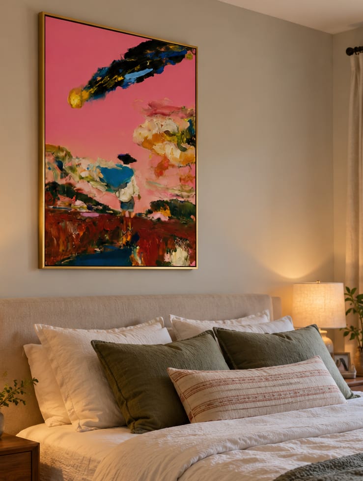 Customer photo review of Pink Comet-Cowboy Meteor Landscape Painting