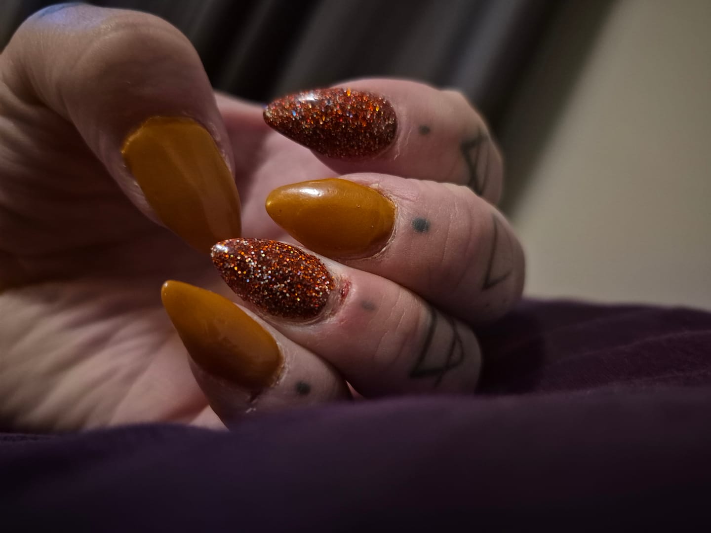 Customer photo review of Amber Clay Dipping Powder