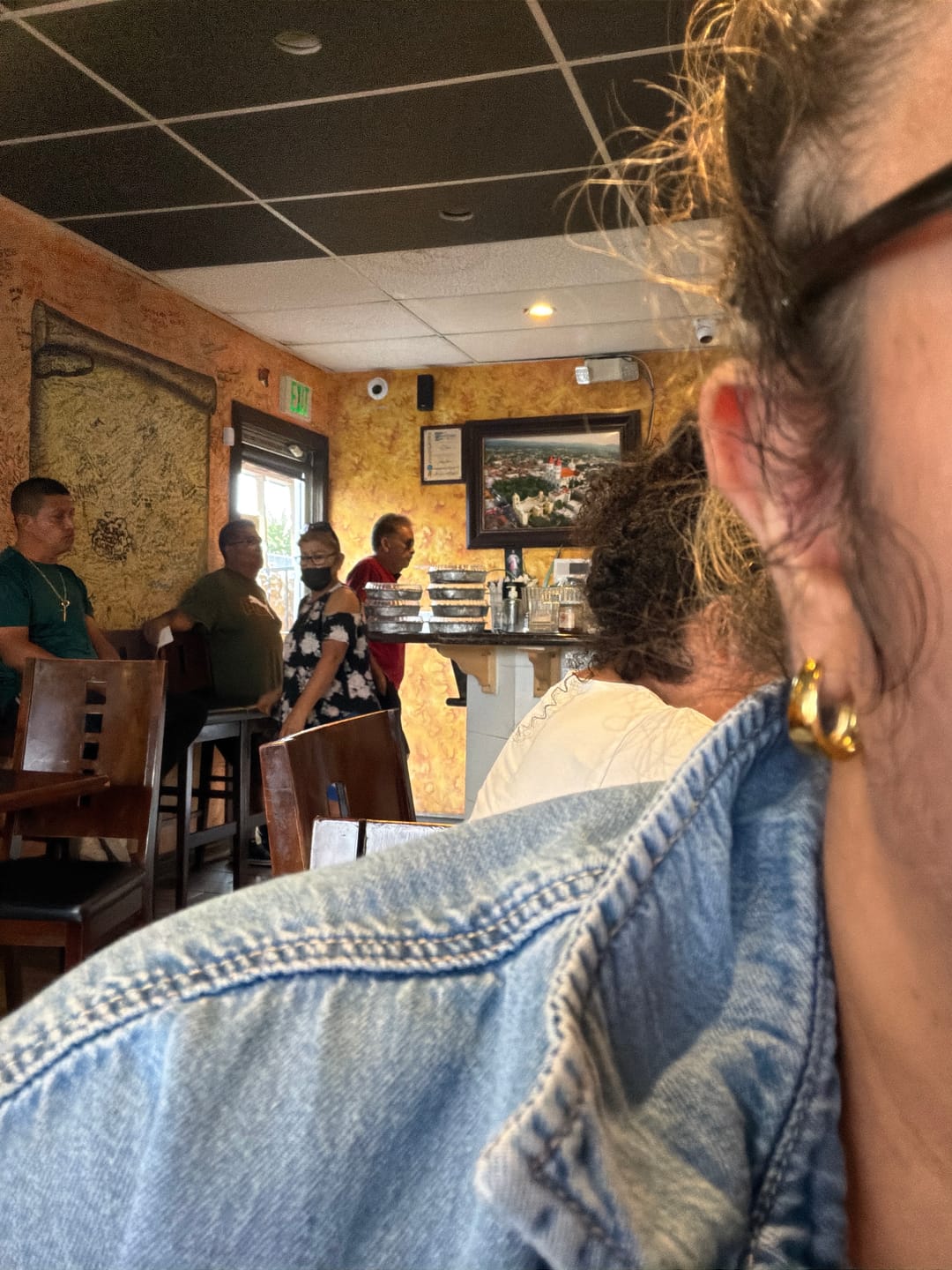 Customer photo review of Chunky Dome Earrings
