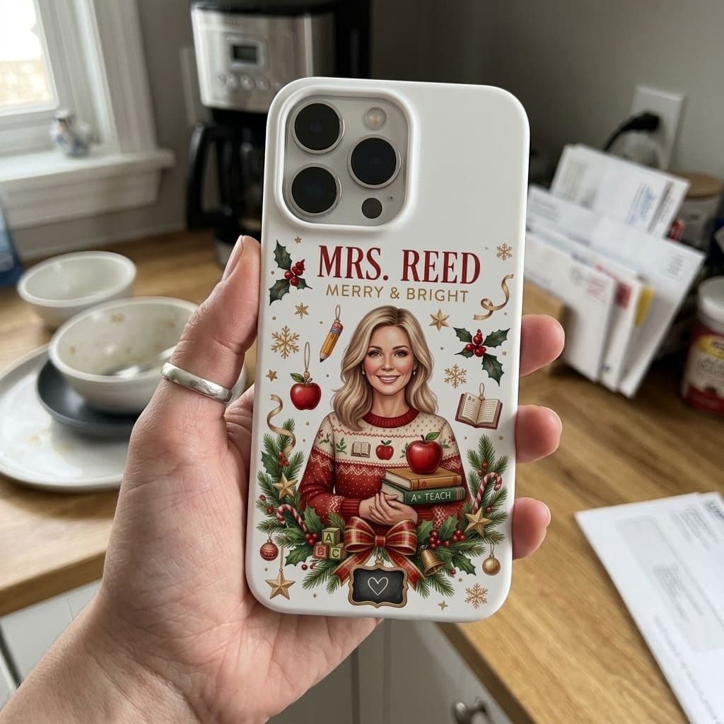 Customer photo review of (Made In The USA) Personalized Grandma's Christmas Crew Vertical Drop Acrylic Ornament - Custom Photo & Name | Christmas Gift | ONM03 Family