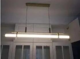 Customer photo review of Glass Tube Chandelier, Slim Aluminium, Integrated LED, 80–115 cm