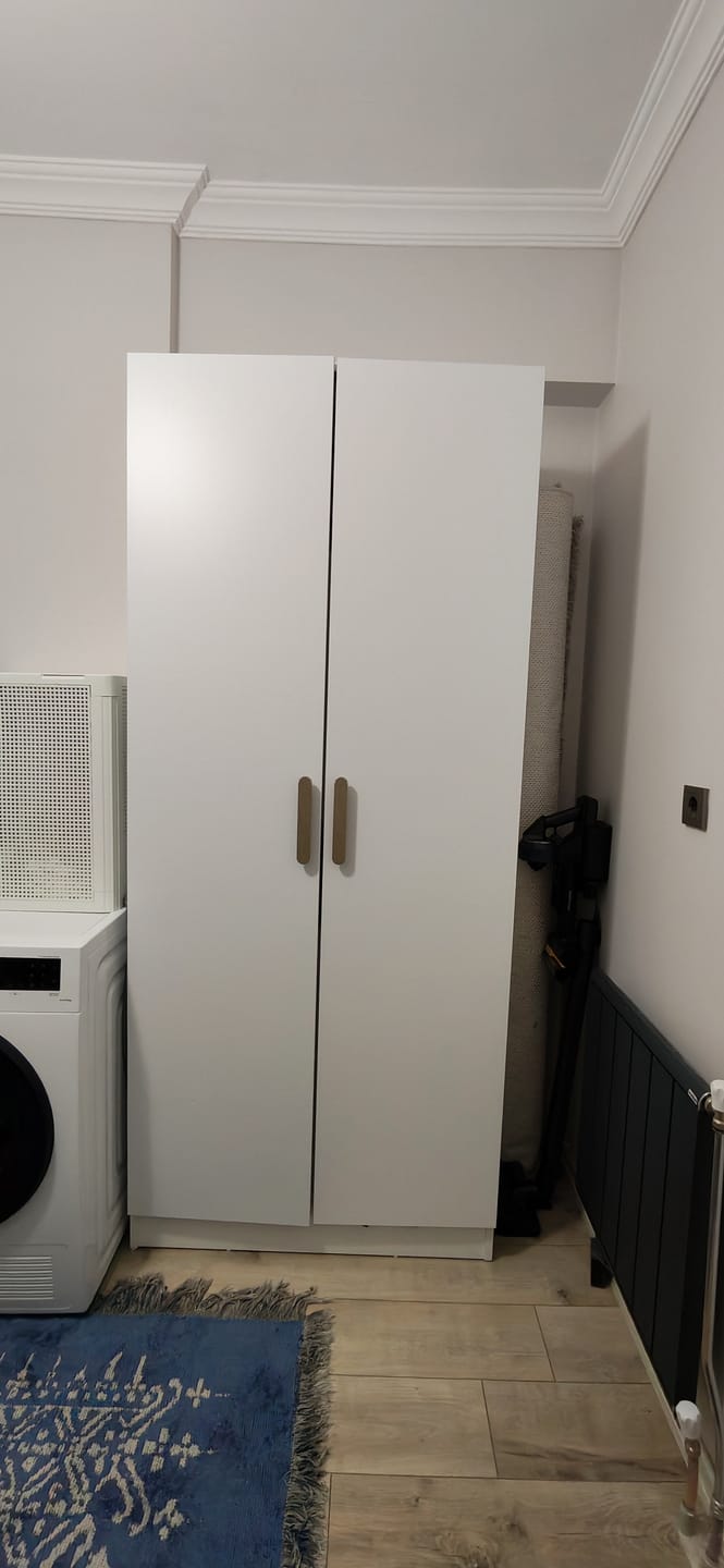 Customer photo review of Rani BA170 Gardırop 2 Kapaklı 5 Raflı Askılı Elbise Dolabı Beyaz