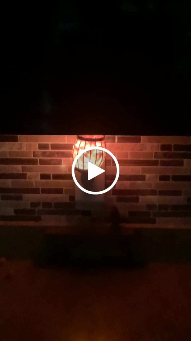 Customer video review of Stainless Steel Basket w/ Salt Rocks- Night Light