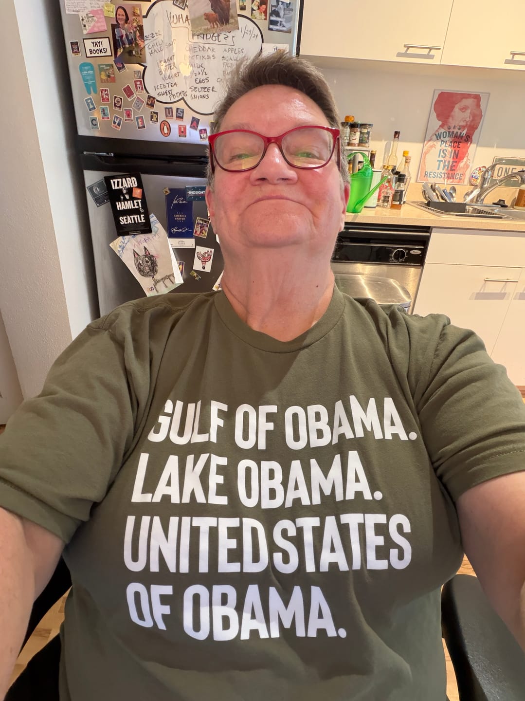 Customer photo review of Gulf of Obama. Lake Obama. The United States of Obama Unisex Tee