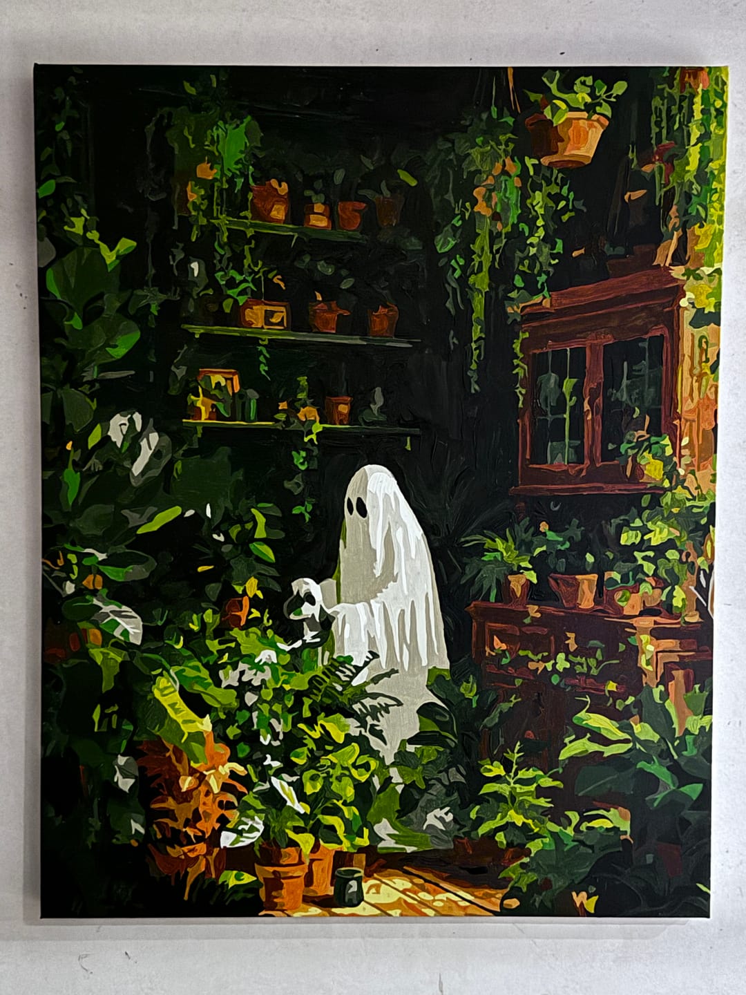 Customer photo review of Haunted Greenhouse | Paint by Number