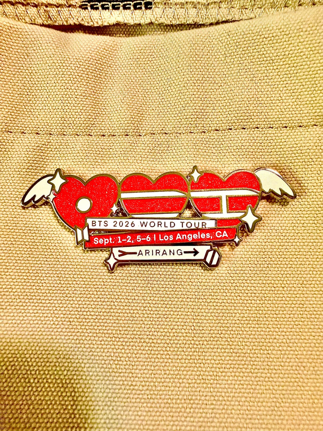 Customer photo review of BTS 2026 City Tour Pin