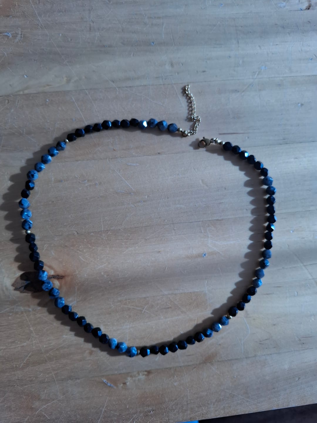 Customer photo review of Obsidian Halskette - Schneeflocken Obsidian