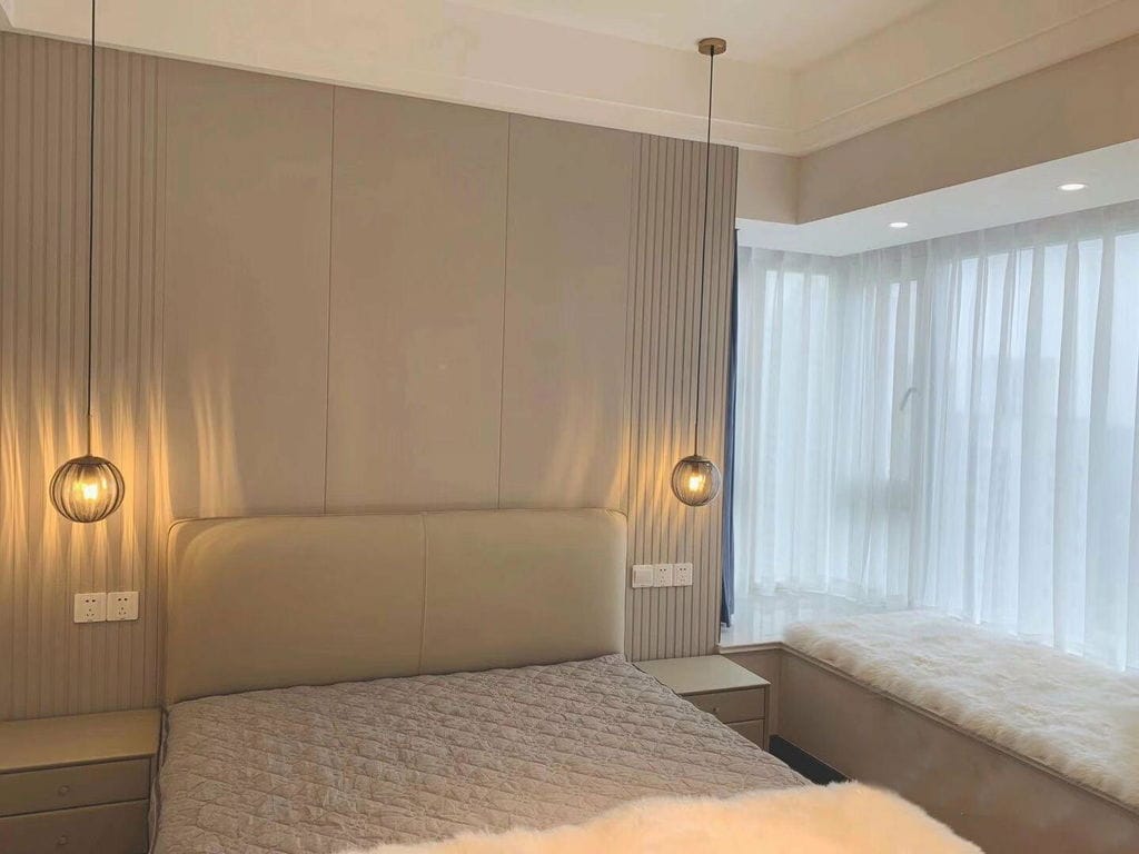Customer photo review of Ribbed Glass Pendant Lamp, Mouth-Blown, Adjustable Cable