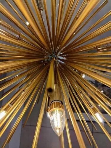 Customer photo review of Gold Spike Chandelier, Iron Frame, 9–12 Lights, 50–72 cm