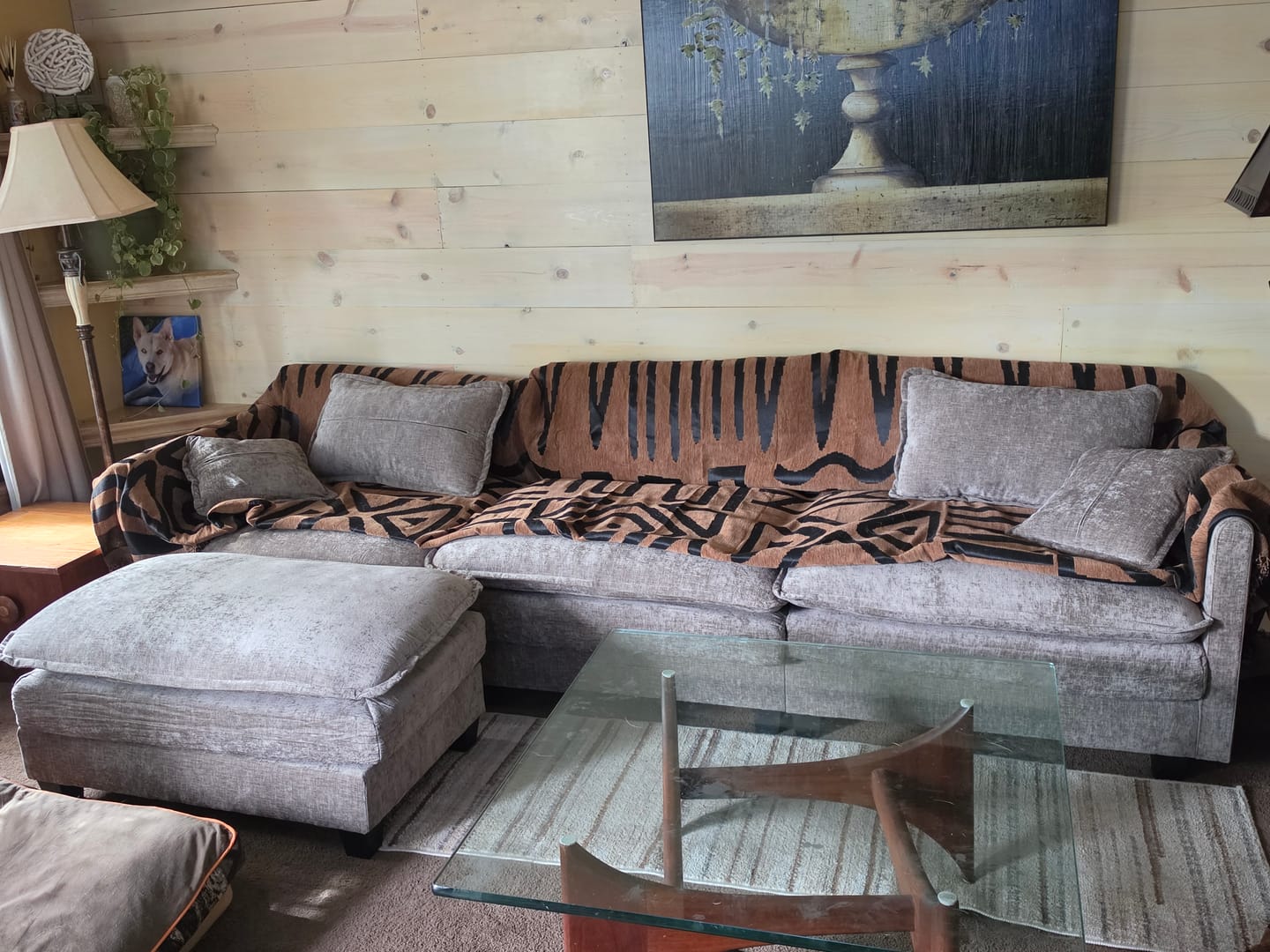 Customer photo review of 149.2 Inch Cloudy Luxury Thickened Cushion Modular Sofa