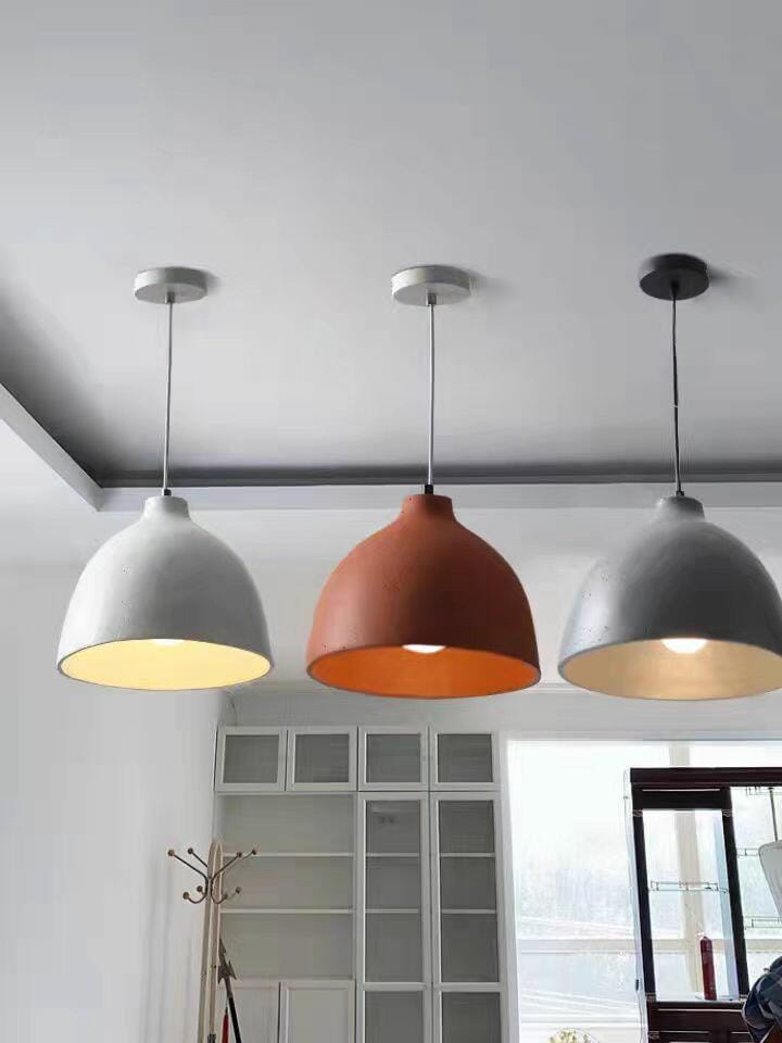 Customer photo review of Solid Metal Pendant Light for Dining Table, Dome Shade