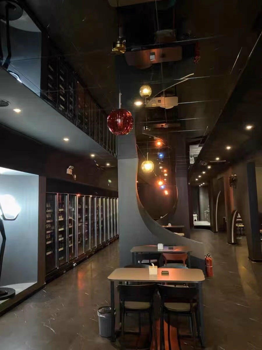 Customer photo review of Ribbed Glass Pendant Lamp, Mouth-Blown, Adjustable Cable