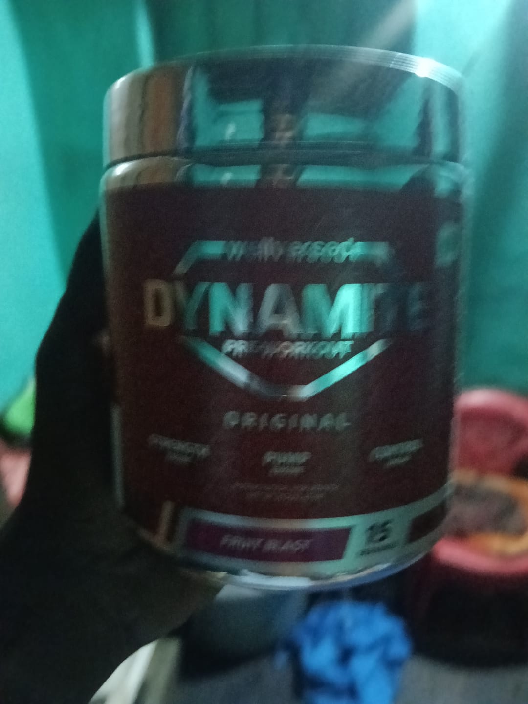 Customer photo review of Dynamite Pre-Workout (210g, 15 Servings) | Fruit Blast