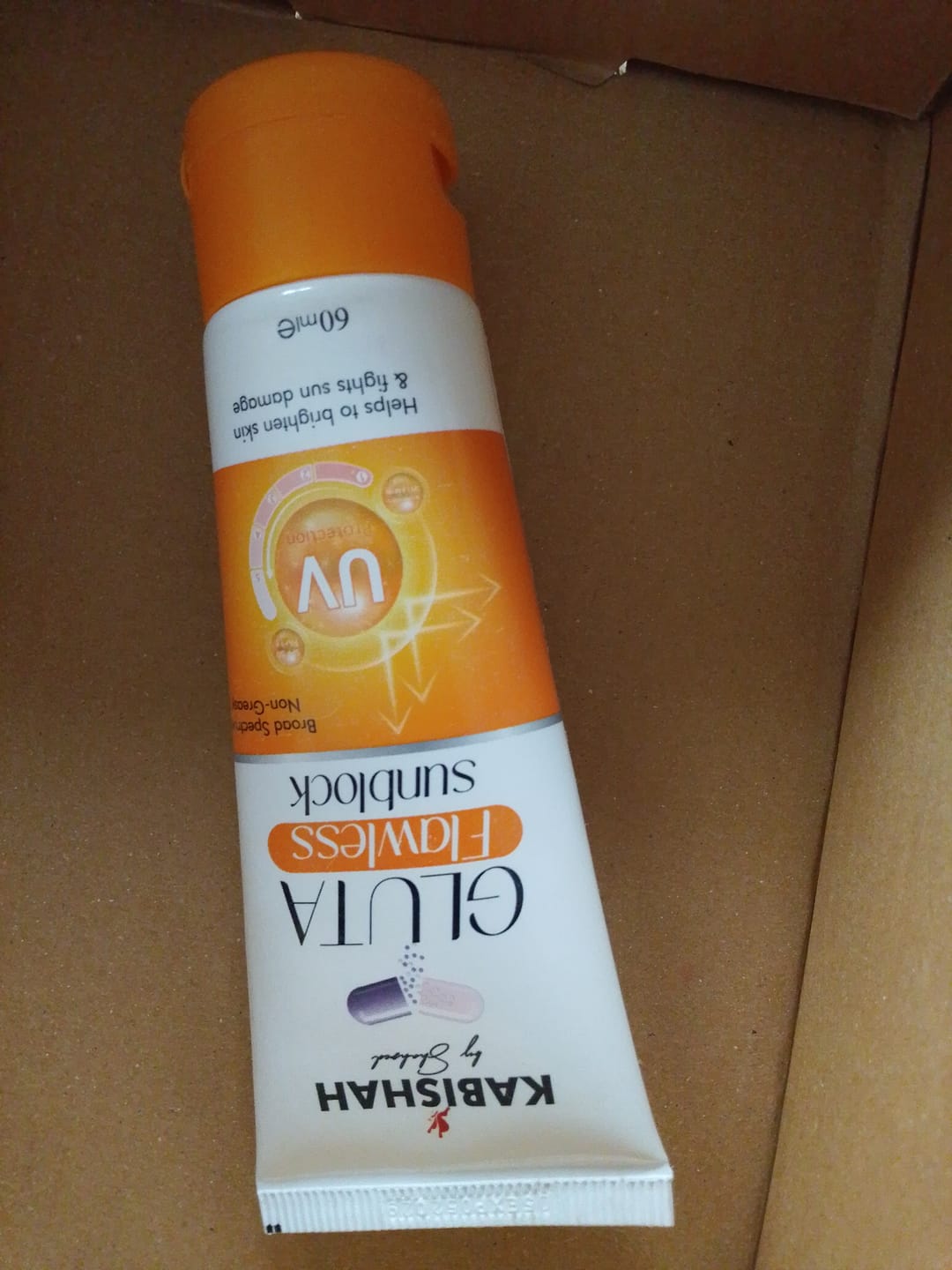 Customer photo review of Gluta Flawless Sunblock