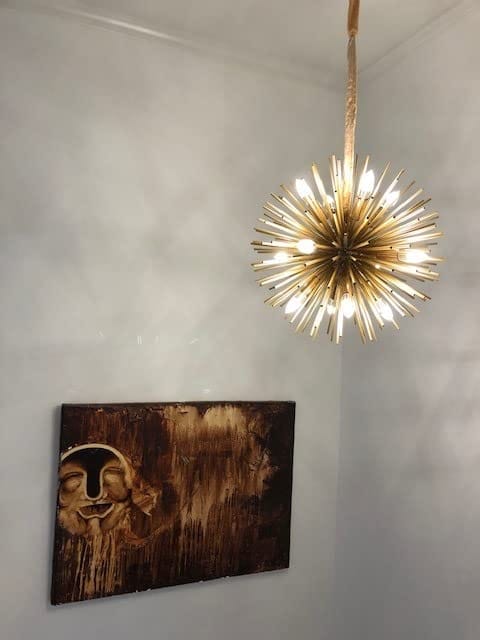 Customer photo review of Gold Spike Chandelier, Iron Frame, 9–12 Lights, 50–72 cm