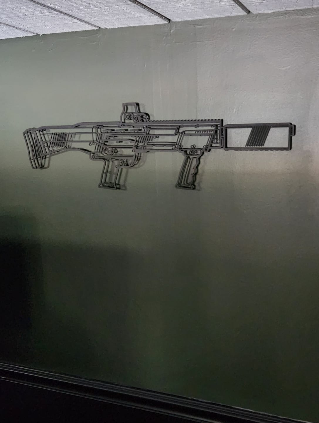 Customer photo review of Your Custom Firearm Silhouette Metal Wall Art