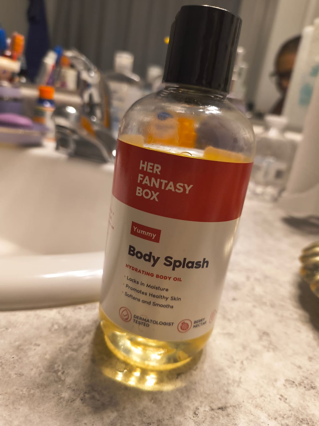 Customer photo review of Body Splash - Skin Smoothing Body Oil  (Yummy)