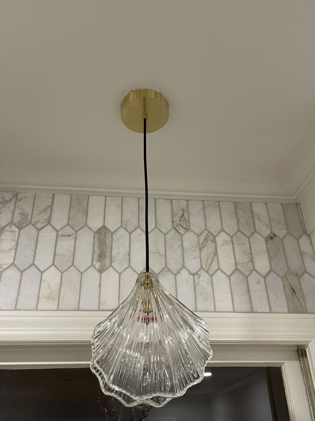 Customer photo review of Glass Pendant Light, Nested Glass Globe, Brass Hardware, Cluster