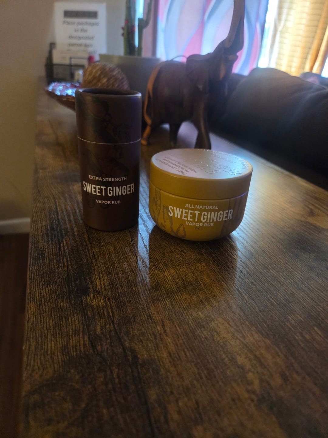 Customer photo review of Sweet Ginger Vapor Rub