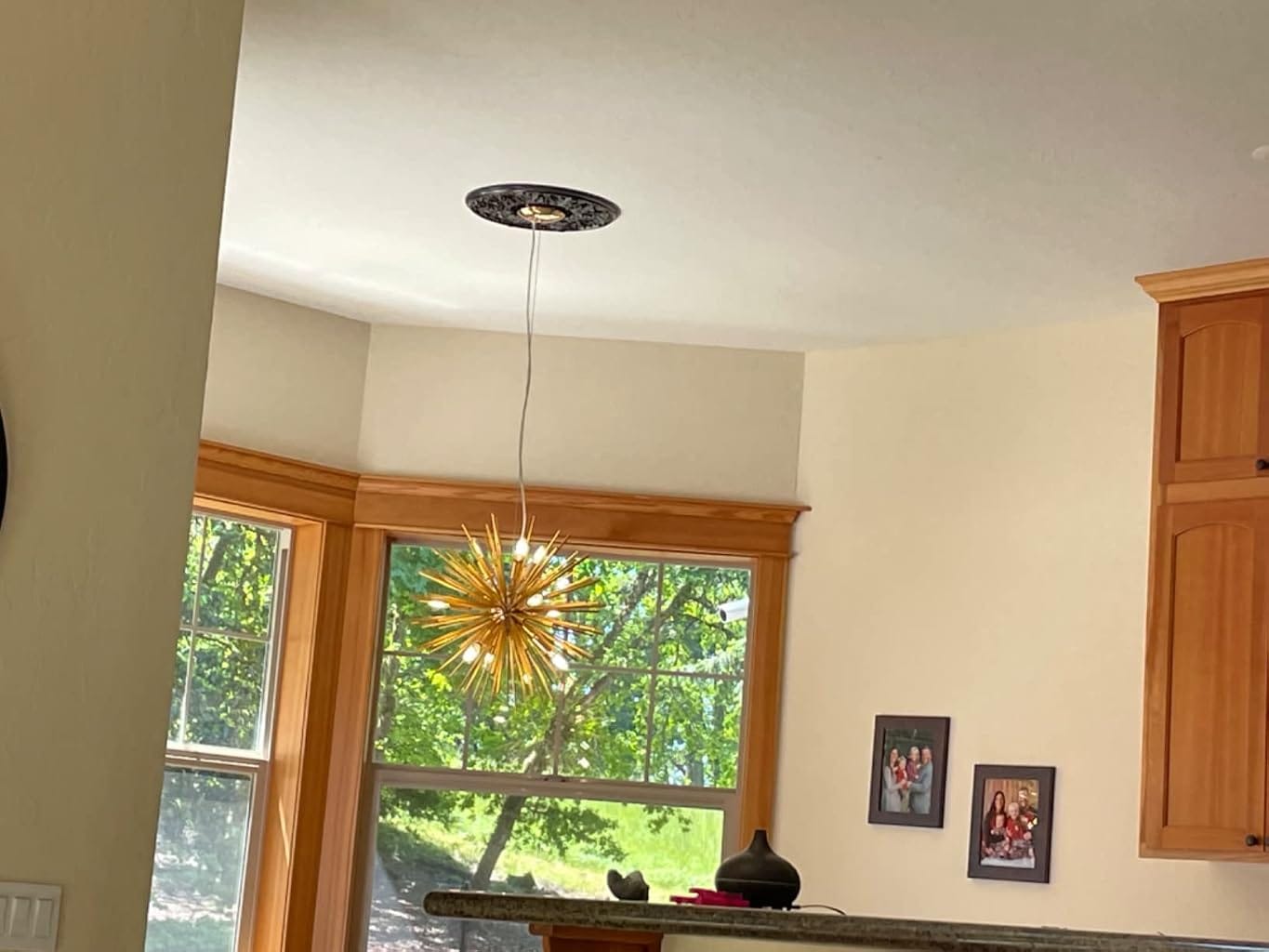 Customer photo review of Gold Spike Chandelier, Iron Frame, 9–12 Lights, 50–72 cm