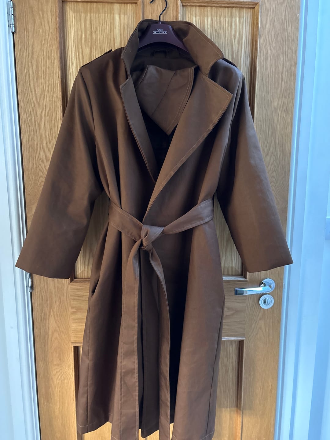 Customer photo review of Plain Brown Water Resistant Cotton Twill Fabric