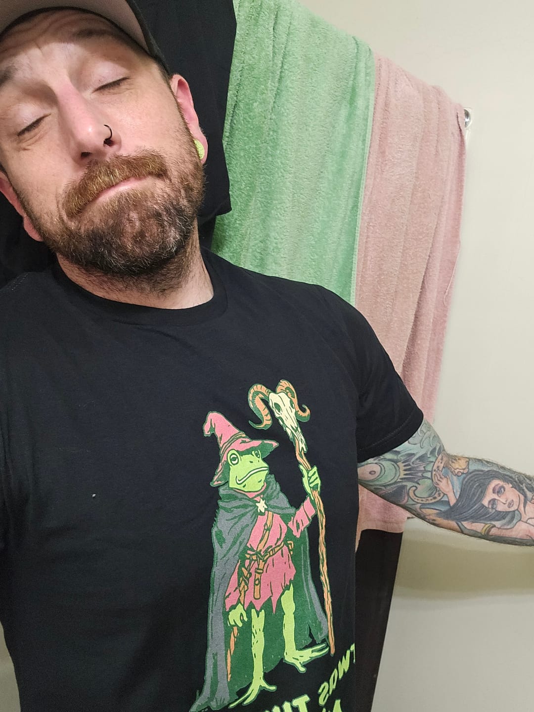 Customer photo review of Twas The Tism M'Lord T-Shirt