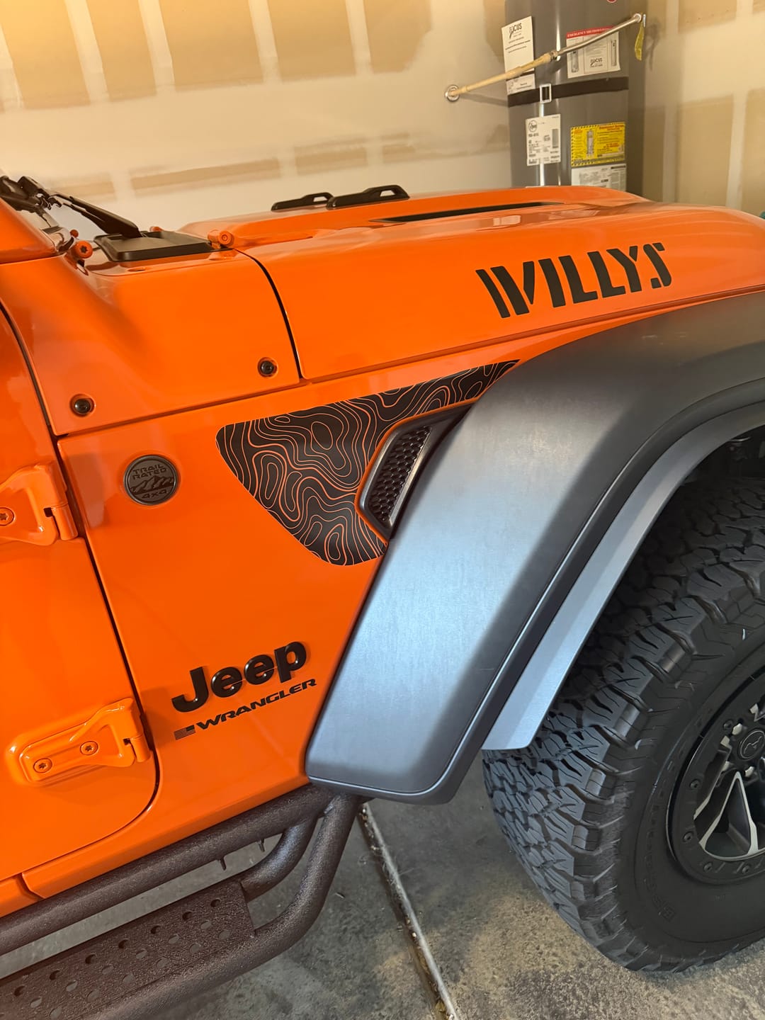 Customer photo review of Fender Vent Decal Set | Topographical Map - fits Wrangler JL & Gladiator JT