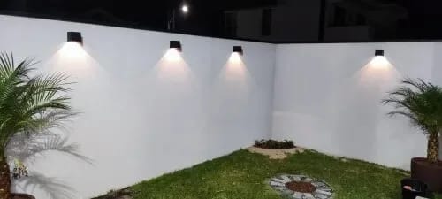 Customer photo review of Outdoor Wall Light, Solar Powered, IP65, Black, Wall Sconce