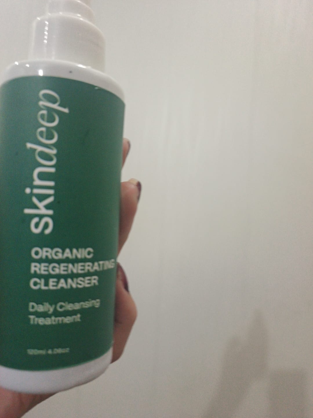 Customer photo review of ORGANIC REGENERATING FACE WASH - Daily Cleansing Treatment