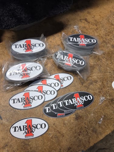 Customer photo review of 150 Custom 3" Laminated Vinyl Stickers