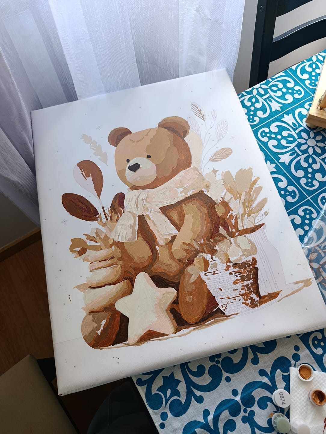 Customer photo review of Teddy Bear | Paint by Number
