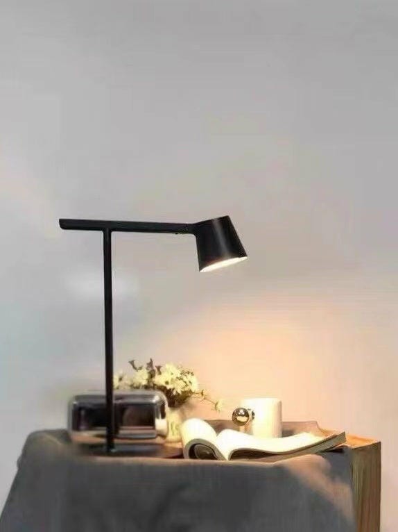 Customer photo review of Modern Table Lamp, Aluminium, Slanted Shade, Switchable Colour LED