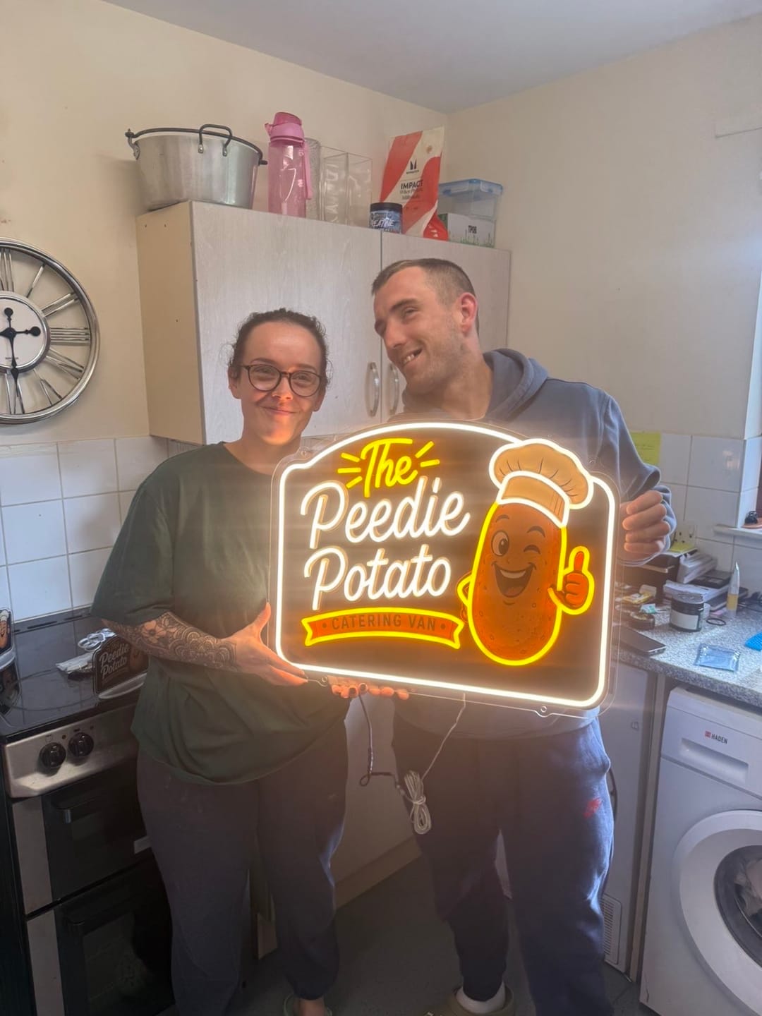 Customer photo review of The peedie potato | LED Neon Sign