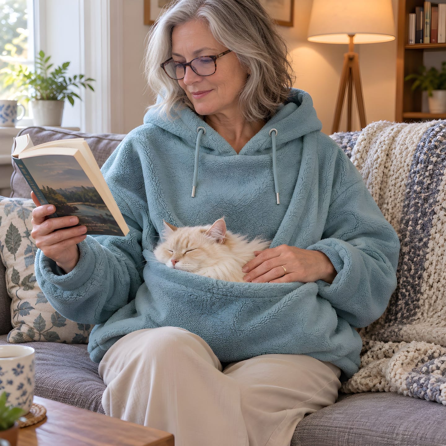 Customer photo review of Sudadera canguro para llevar a tu gato