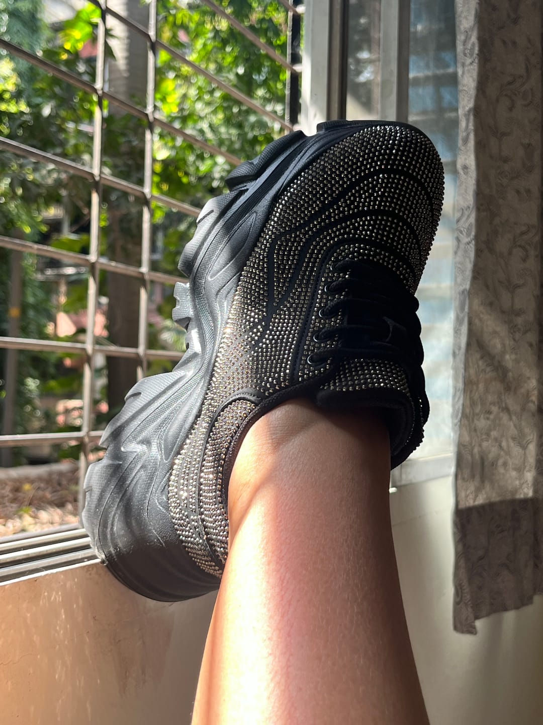 Customer photo review of Hamster London Crystal Black Sneakers