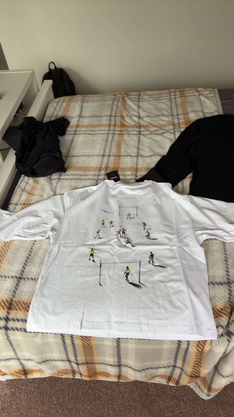 Customer photo review of Beautiful Game Long-Sleeve Tee